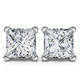 Certified 4Ct Princess Cut Martini Studs 14k Gold Lab Grown