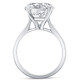 3 Ct Diamond Solitaire Lab Grown Engagement Ring in 14k White Gold