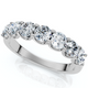 1Ct TW Diamond U Prong 7-Stone Wedding Ring 14k Gold or Platinum Lab Grown