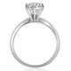 2CT Platinum Oval Diamond 6-Prong Solitaire Engagement Ring Lab Grown