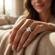 1 1/2Ct Oval Diamond Engagement Ring 14k White Yellow or Rose Gold Lab Grown