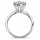 Certified 3CT Platinum Oval Diamond 6-Prong Solitaire Engagement Ring Lab Grown
