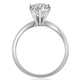 2CT Platinum Pear Shape Diamond 6-Prong Solitaire Engagement Ring Lab Grown