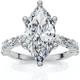 Certified 2 1/2Ct Fiona Marquise Diamond Engagement Ring 14k Gold Lab Grown