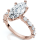 Certified 2 1/2Ct Fiona Marquise Diamond Engagement Ring 14k Gold Lab Grown
