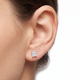 1Ct TW Princess Cut Natural Diamond Studs 14k Gold