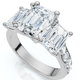 Certified 4 1/3Ct Lexi Emerald Cut Diamond Engagement Ring 14k Gold Lab Grown