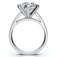 Certified 3 Ct Diamond Solitaire Engagement Cigar Ring 14k White Gold Lab Grown