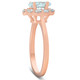 1 5/8 Ct Oval Lab Created Moissanite & Diamond Halo Engagement Ring Rose Gold