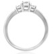 Platinum 1Ct Lab Grown Diamond Three Stone Engagement Ring