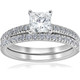 1.90Ct Princess Cut Diamond Wedding Engagement Ring Set White Gold Lab Grown 1.90Ct Princess Cut Diamond Wedding Engagement Ring Set White Gold Lab Grown