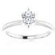 1/3Ct Oval Lab Grown Diamond Solitaire Engagement Ring 14k White Gold