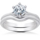 Carly Engagement Ring Solitaire Setting & Matching Wedding Band