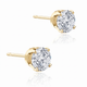 1Ct TW Round Diamond Studs 14k Gold Lab Grown