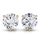 1.50Ct TW Round Diamond Martini Studs 3-Prong 14k Gold Lab Grown
