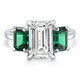 Certified 5Ct Green Emerald Diamond Ring 14k Gold or Platinum Lab Grown