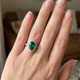 5Ct Pear Shape Emerald & Lab Grown Diamond Halo Ring in 10k White Gold
