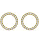 1/4Ct Circle Diamond Earrings in White, Yellow, or Rose Gold Lab Grown