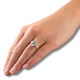 Certified 3Ct Portuguese Cut Diamond Engagement Ring 14k White Gold Lab Grown