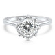 Certified 3Ct Portuguese Cut Diamond Engagement Ring 14k White Gold Lab Grown