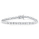 6.80Ct Princess Cut Diamond Channel Set Tennis Bracelet 14k Gold 7" Lab Grown