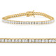 6.80Ct Princess Cut Diamond Channel Set Tennis Bracelet 14k Gold 7" Lab Grown