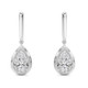 2Ct TW Bezel Solitaire Pear Dangle Earrings Gold Lab Grown 3/4" Tall