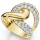 2Ct Interlocked Brittany Diamond Ring 10k Gold Lab Grown Right Hand Band