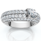 1 1/2Ct Pave Kimberly Diamond Anniversary Ring 14k Gold or Platinum Lab Grown