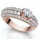 1 1/2Ct Pave Kimberly Diamond Anniversary Ring 14k Gold or Platinum Lab Grown