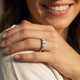 1Ct Diamond EX3 Lab Grown Three Stone Engagement Ring 10k White Gold