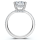 Certified 3.20Ct Emerald Cut Diamond Side Halo Ring 14k White Gold Grown