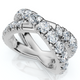 3Ct Diamond Heavy Crossover Right Hand Ring 14k Gold or Platinum Lab Grown