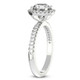 2 3/4 Ct Diamond Halo Lab Grown Engagement Ring in White, Yellow or Rose Gold