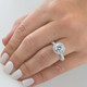2 3/4 Ct Diamond Halo Lab Grown Engagement Ring in White, Yellow or Rose Gold