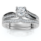 1Ct Engagement Wedding Ring Set 14k Gold or Platinum Lab Grown