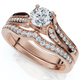 1Ct Engagement Wedding Ring Set 14k Gold or Platinum Lab Grown
