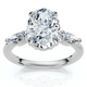 1 3/4Ct Oval Diamond Nadia Engagement Ring 14k Gold or Platinum Lab Grown