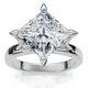 Certified 3Ct Princess Cut Diamond Solitaire Engagement Ring 14k or Pt Lab Grown