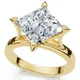 Certified 3Ct Princess Cut Diamond Solitaire Engagement Ring 14k or Pt Lab Grown