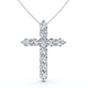 4Ct TW Diamond Cross Pendant 14k Gold Women's 18" Necklace Lab Grown 4Ct TW Diamond Cross Pendant 14k Gold Women's 18" Necklace Lab Grown