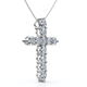 4Ct TW Diamond Cross Pendant 14k Gold Women's 18" Necklace Lab Grown