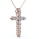 4Ct TW Diamond Cross Pendant 14k Gold Women's 18" Necklace Lab Grown