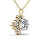 1.50Ct Diamond Pendant 14k Gold Women's 18" Necklace Lab Grown