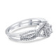3/4CT Diamond Halo Infinity Engagement Wedding Ring Set 14k White Gold Lab Grown