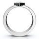 Men's 3/8Ct Princess Cut Diamond Bezel Polished Wedding Ring 14k Gold Lab Grown
