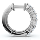 1Ct 6-Stone Diamond Hoops 10k Gold Lab Grown