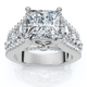 Certified 3.80Ct Princess Cut Diamond Engagement Ring 14k Gold Lab Grown
