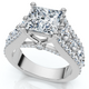 Certified 3.80Ct Princess Cut Diamond Engagement Ring 14k Gold Lab Grown