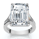 Certified 9.20Ct Emerald Cut Sam Diamond Engagement Ring 14k Gold/Pt Lab Grown